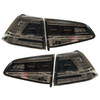 Back Rear Tail Lights Pair Set LED dynamic Black for VW Golf VII Hatch 2012-2017