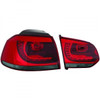 Back Rear Tail Lights Pair Set LED Clear Red Smoke VW Golf VI 08-12