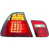 Back Rear Tail Lights Pair Set LED Clear Red White BMW E46 Saloon 01-05