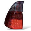 Back Rear Tail Lights Pair Set LED Clear Red White BMW X5 E53 99-03