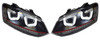 Lhd For VW Polo 6R Black DRL LED Projector Headlights Dynamic Indicator R-line