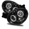 For Subaru Impreza 00-03 Bug Eye Black Angel Eye Projector Headlights Lamps