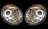 For VW Beetle 98-05 Angel Eye Chrome Headlights Lighting Lamp Replacement Part