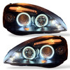 For Vauxhall Corsa C Black Angel Eye Projector Headlights Lamp Halo LED