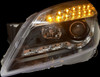 For Vauxhall Astra Mk5 H 04-09 Black Projector LED DRL Headlights Lamps LED Ind
