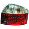 Back Rear Tail Lights Pair Set LED Crystal Red White Audi A4 8E 00-04 saloon