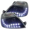 Black DRL Devil Eye Headlights Lighting Lamp For Ford Fiesta Mk 6 02-07