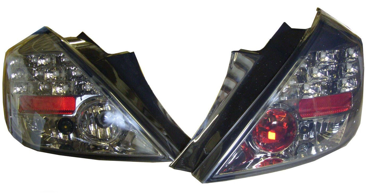 For Vauxhall Corsa D 3Dr 2006-14 Back Rear Tail Lights Smoked LED Pair Black