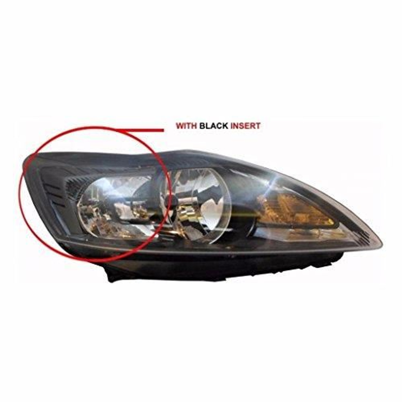 For Ford Focus Mk2 3/2008-6/2011 Headlight Headlamp Black Uk Drivers Side O/S