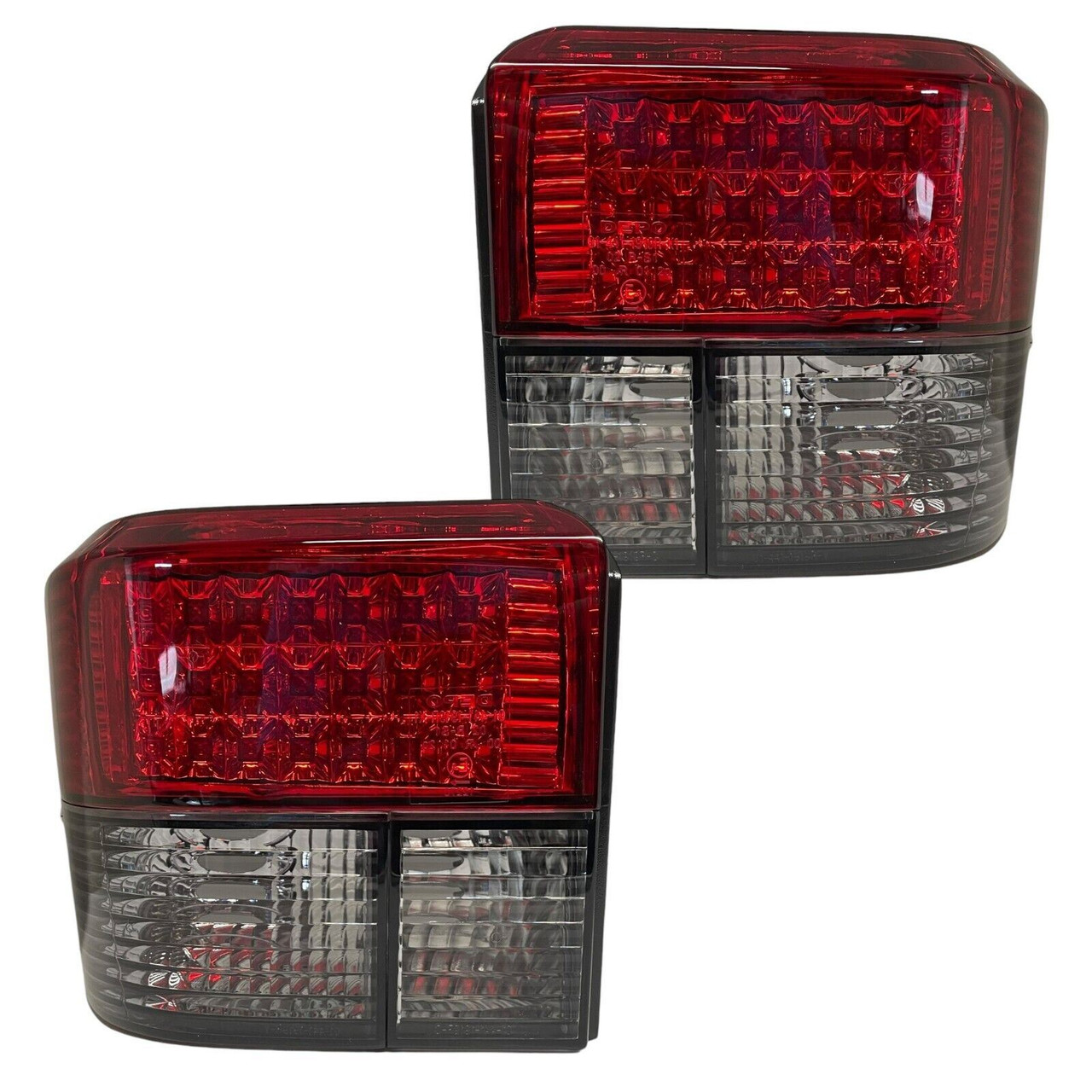 For VW Transporter T4 90-03 LED Back Rear Tail Lights Lamps Half Smoked Red