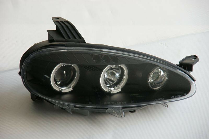For Mazda Mx-5 6/01-05 Projector Headlights Lamp Part Angel Eyes Black Pair