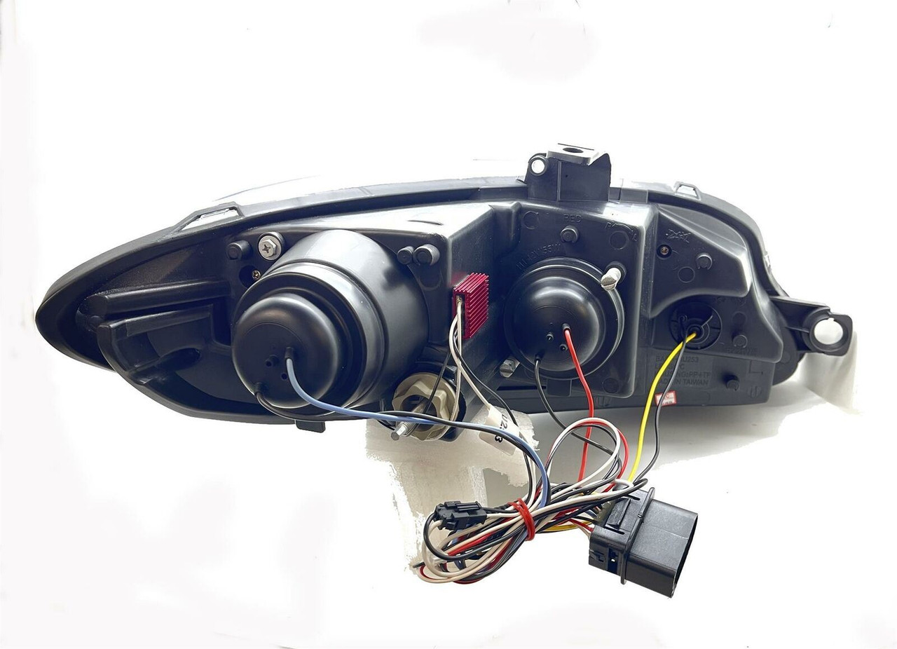 For Seat Leon Mk2 2005-09 Altea 2004-09 Black LED DRL Projector Headlights