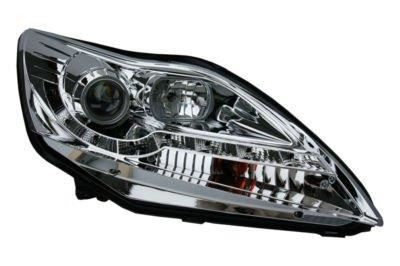 For Ford Focus Mk2.5 2008-11 Chrome Projector Headlights Lamp Inc LED DRL