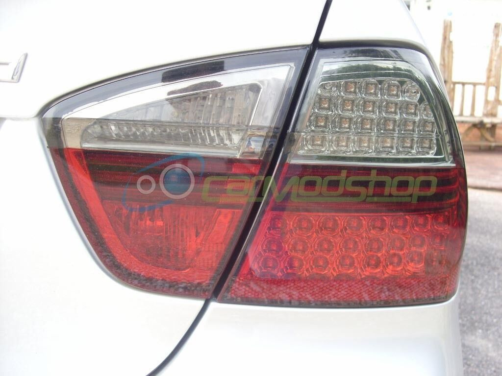 For BMW 3 Series E90 2005-08 Red Smoked LED Back Rear Tail Lights Lamps 4 Piece