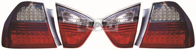 For BMW 3 Series E90 2005-08 Red Smoked LED Back Rear Tail Lights Lamps 4 Piece