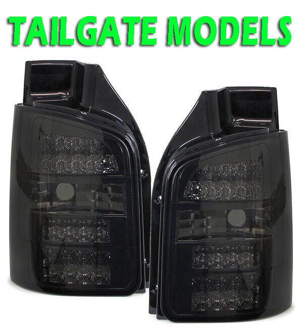 For VW Transporter Caravelle T5 03-10 Smoked LED back rear tail lights TAILGATE