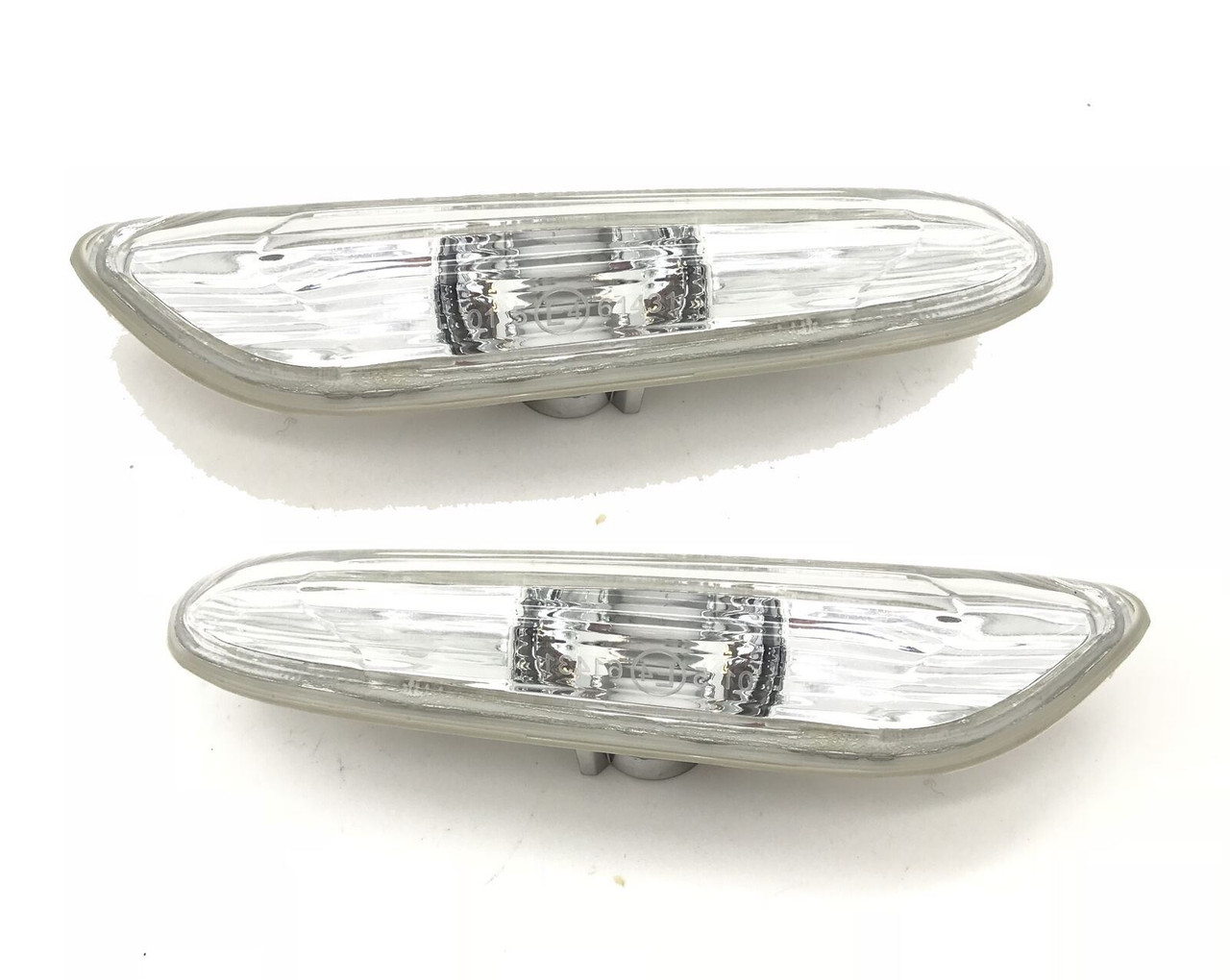 Pair Side Marker Light Repeater Clear Triangular For BMW E90 E91 E92 E93 E60 E87