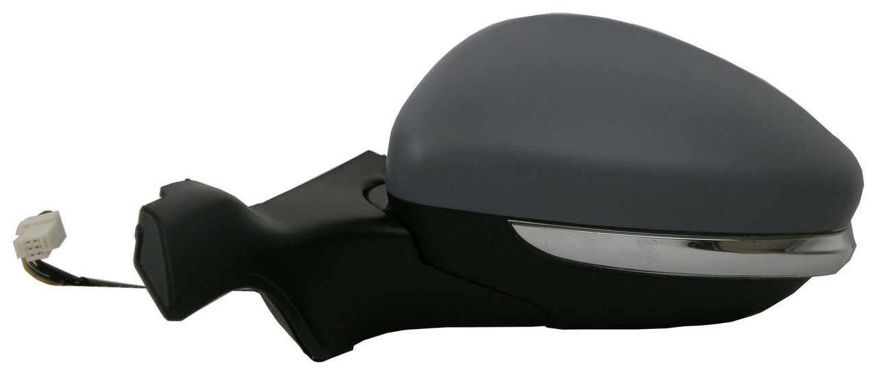 For Peugeot 208 Hatchback 2012-> Electric Wing Door Mirror Primed Left Side NS