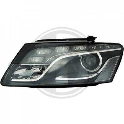 LHD Projector LED DRL Headlights Headlamp Pair Clear Black Audi Q5 2008-12