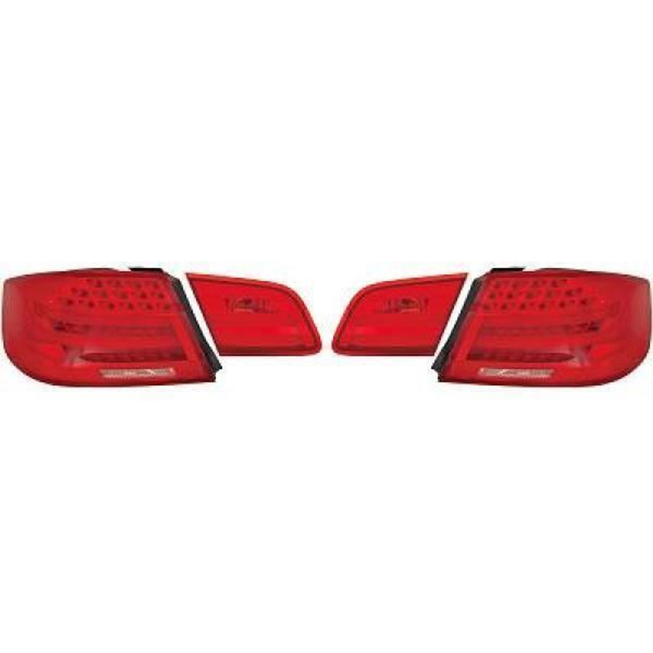 Back Rear Tail Lights Pair Set LED Clear Red BMW 3 Series E92 06-10