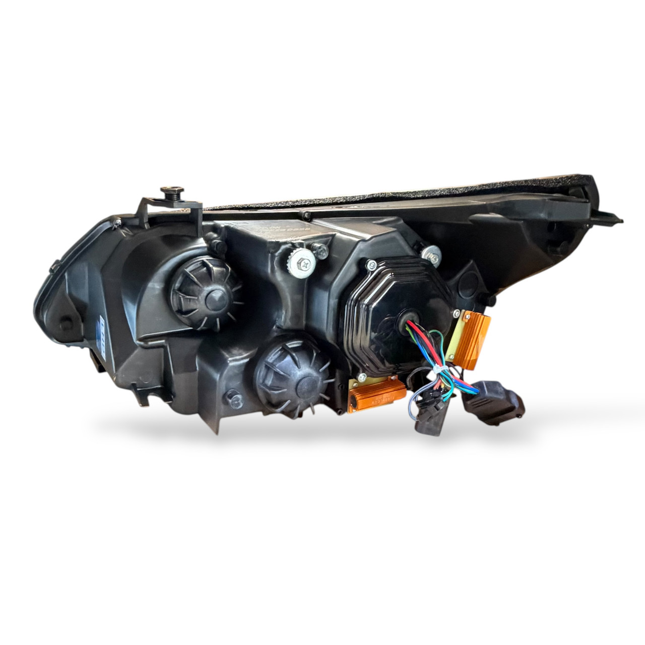 LHD Projector Headlights Pair Angel Eyes Clear Black H7 H7 BMW E60 61 03-07