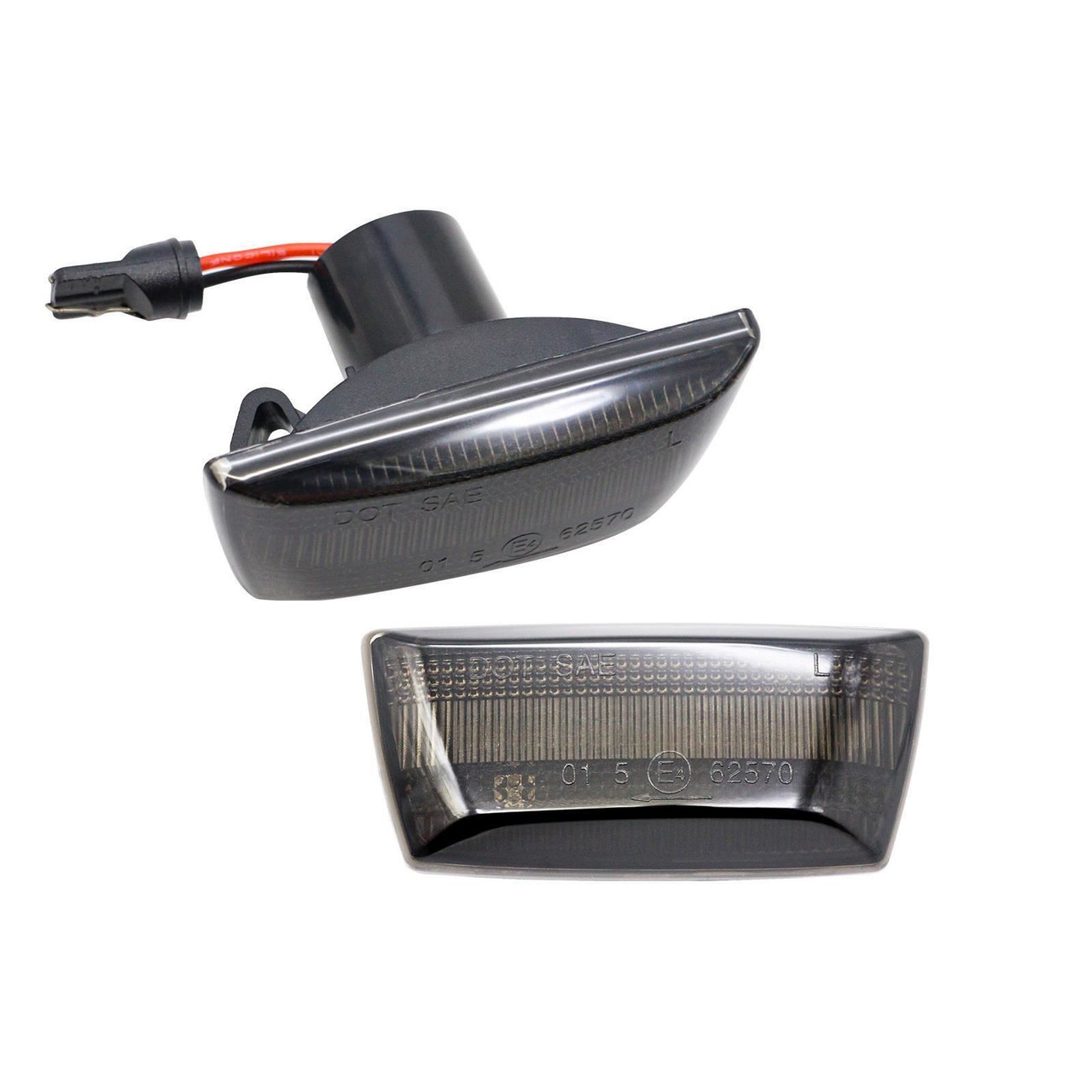 Pair LED Dynamic Sequential Smoked black side repeaters indicators blinkers Vauxhall