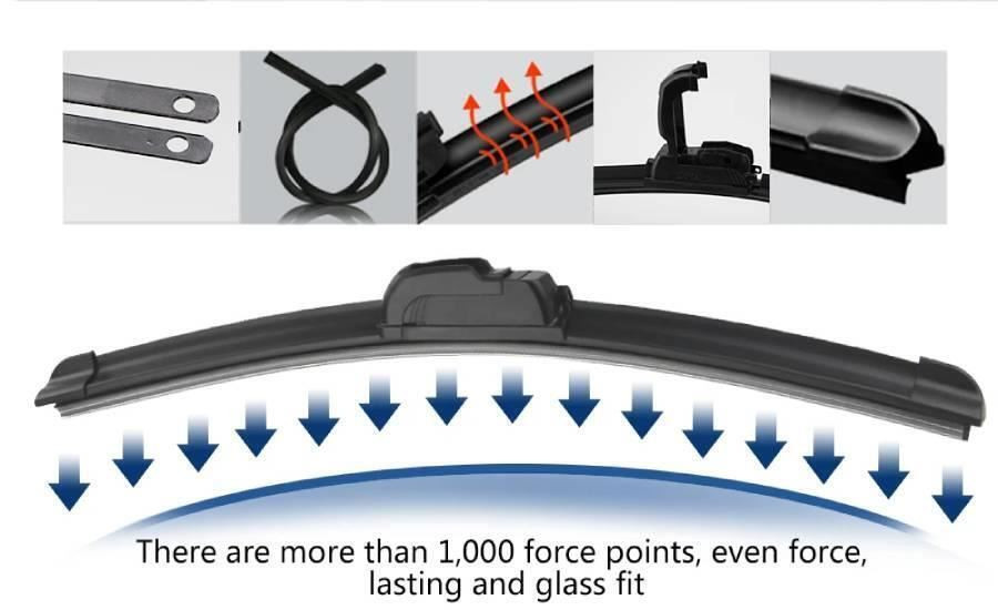 19/18 Refresh Aero-D Flat Windscreen Wipers Blades Pair