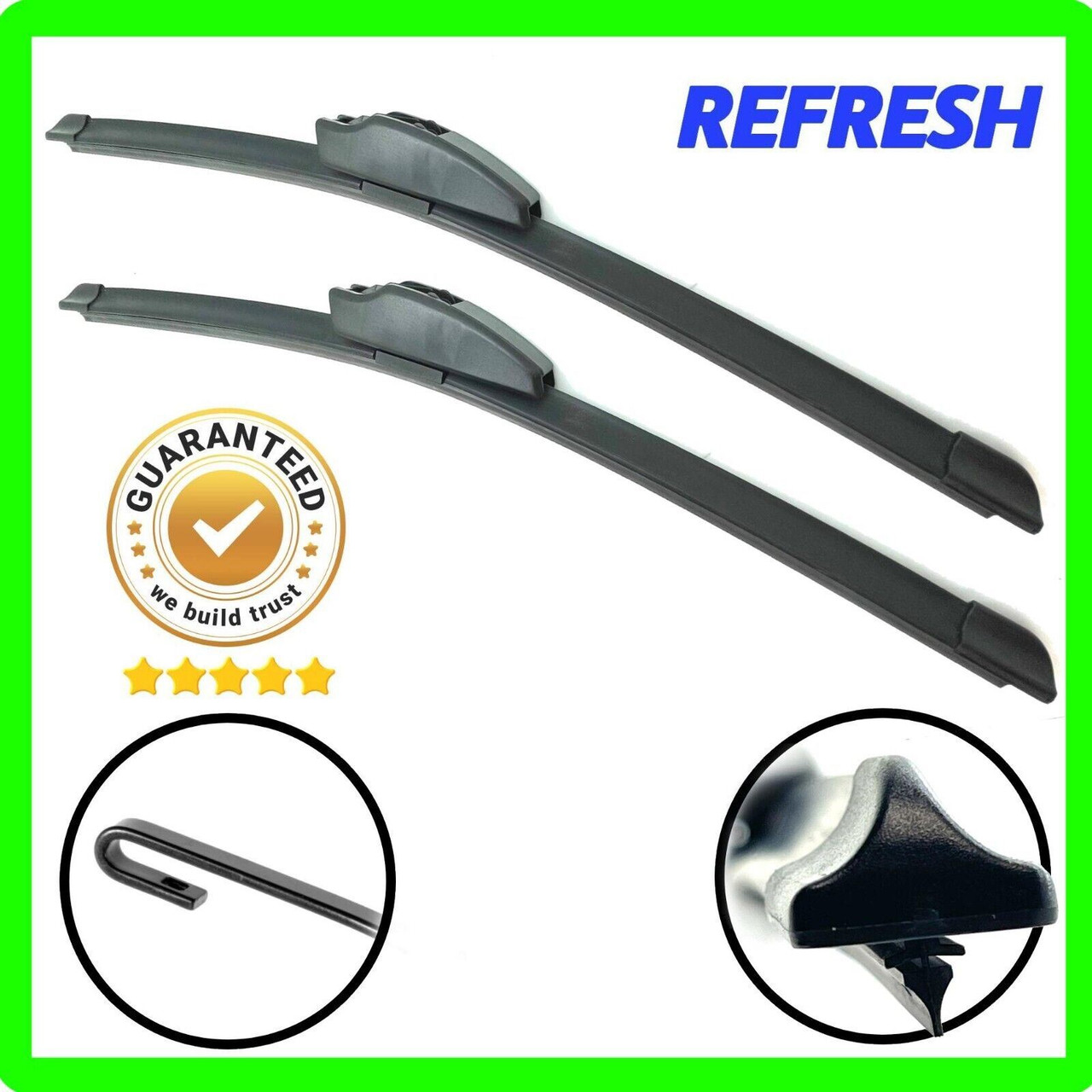21/21 Inch Refresh Aero-D Flat Windscreen Wipers Blades Pair