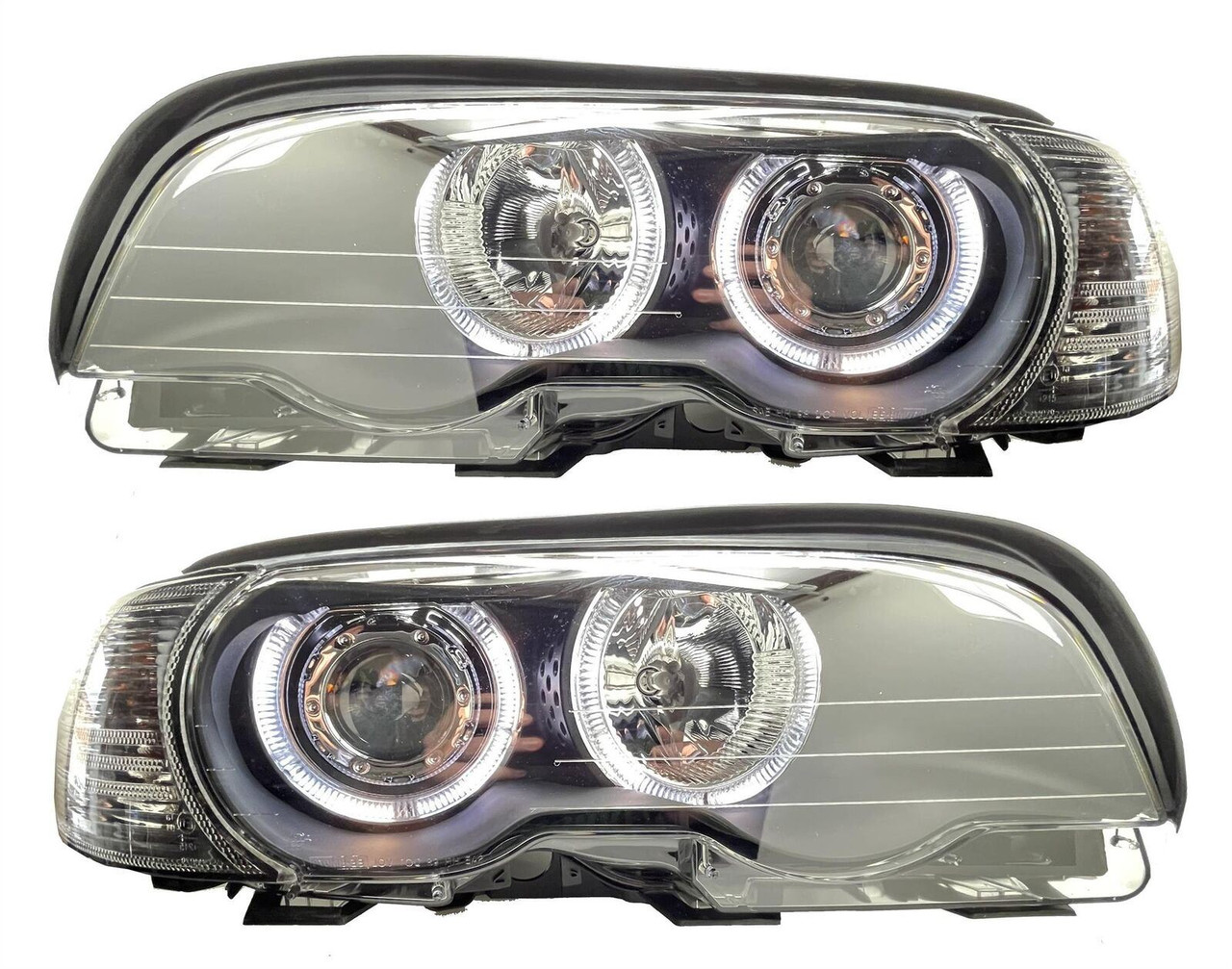 LHD Projector Headlight Headlamp Angel Eyes halo Indicator for BMW E46 2dr 98-03