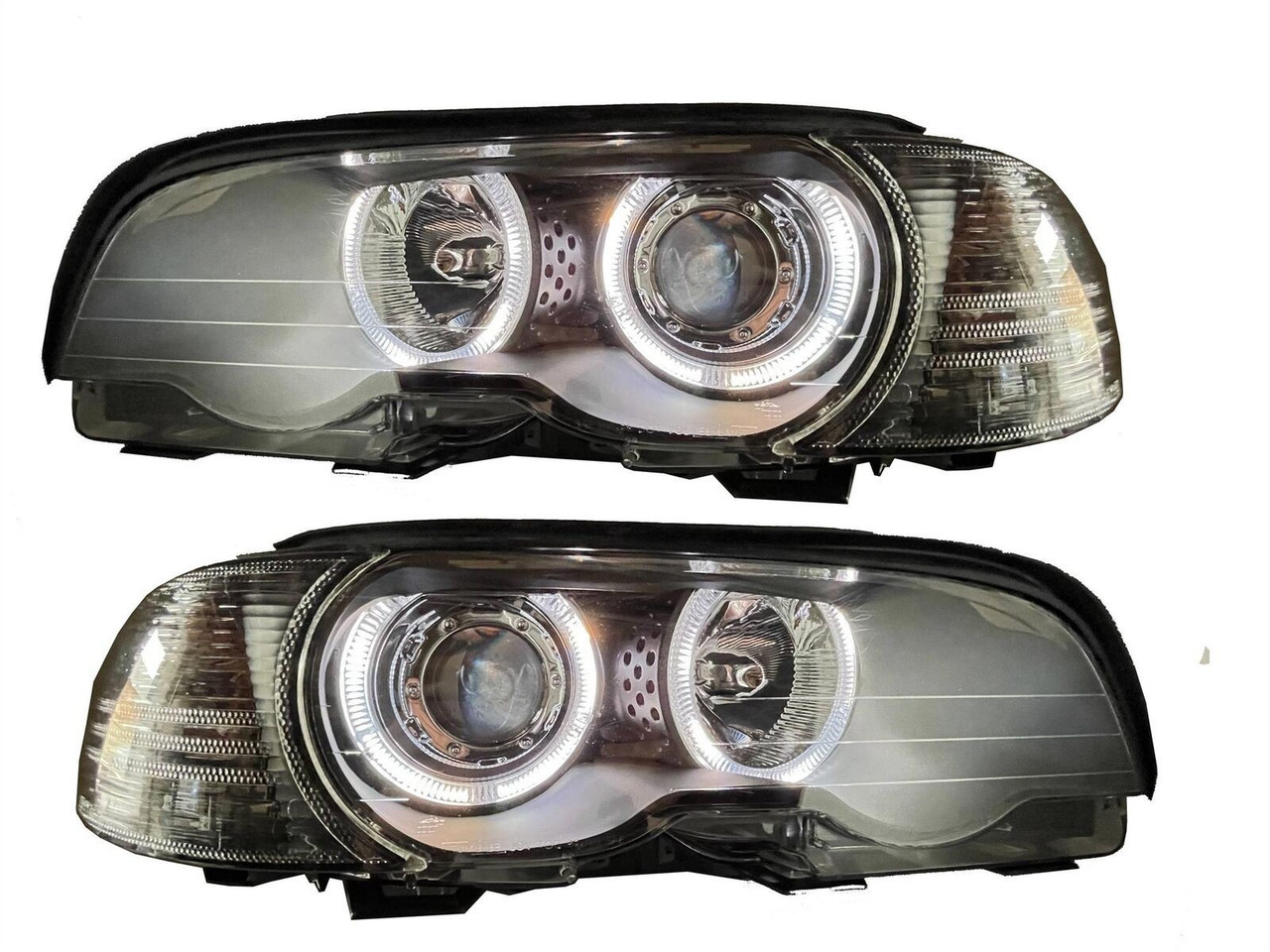 LHD Projector Headlight Headlamp Angel Eyes halo Indicator for BMW E46 2dr 98-03