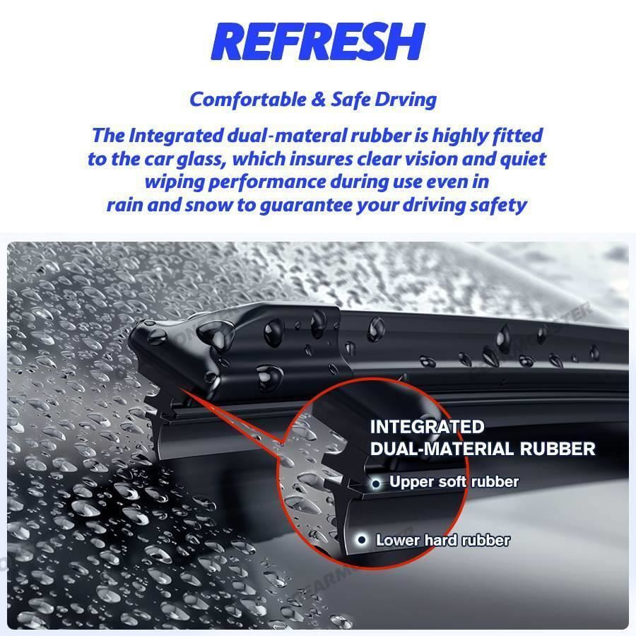 26/14 Inch Refresh Aero-D Flat Windscreen Wipers Blades Pair