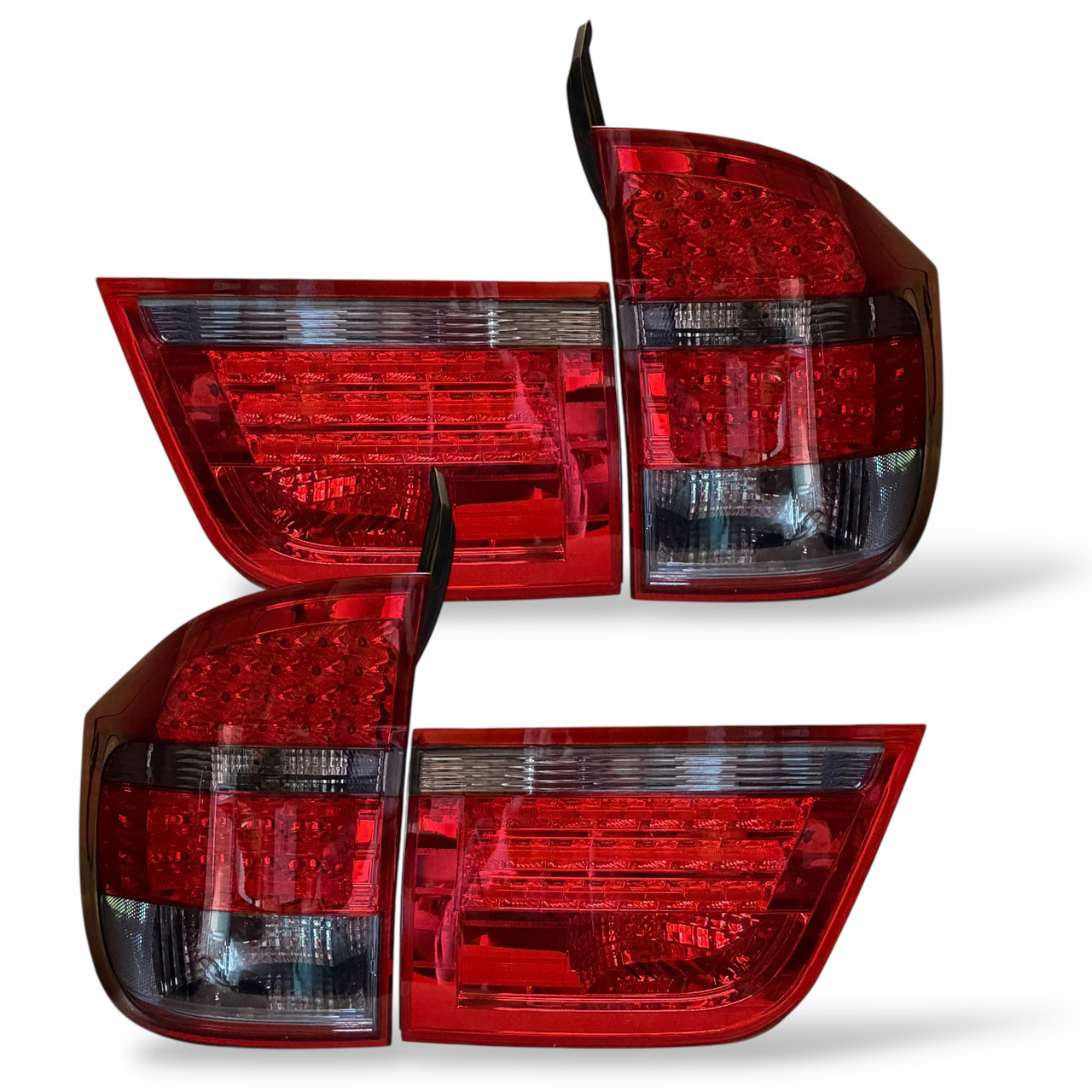 Pair Rear Back Tail Lights Lamps LED Red smoke for BMW X5 E70 2007-2010