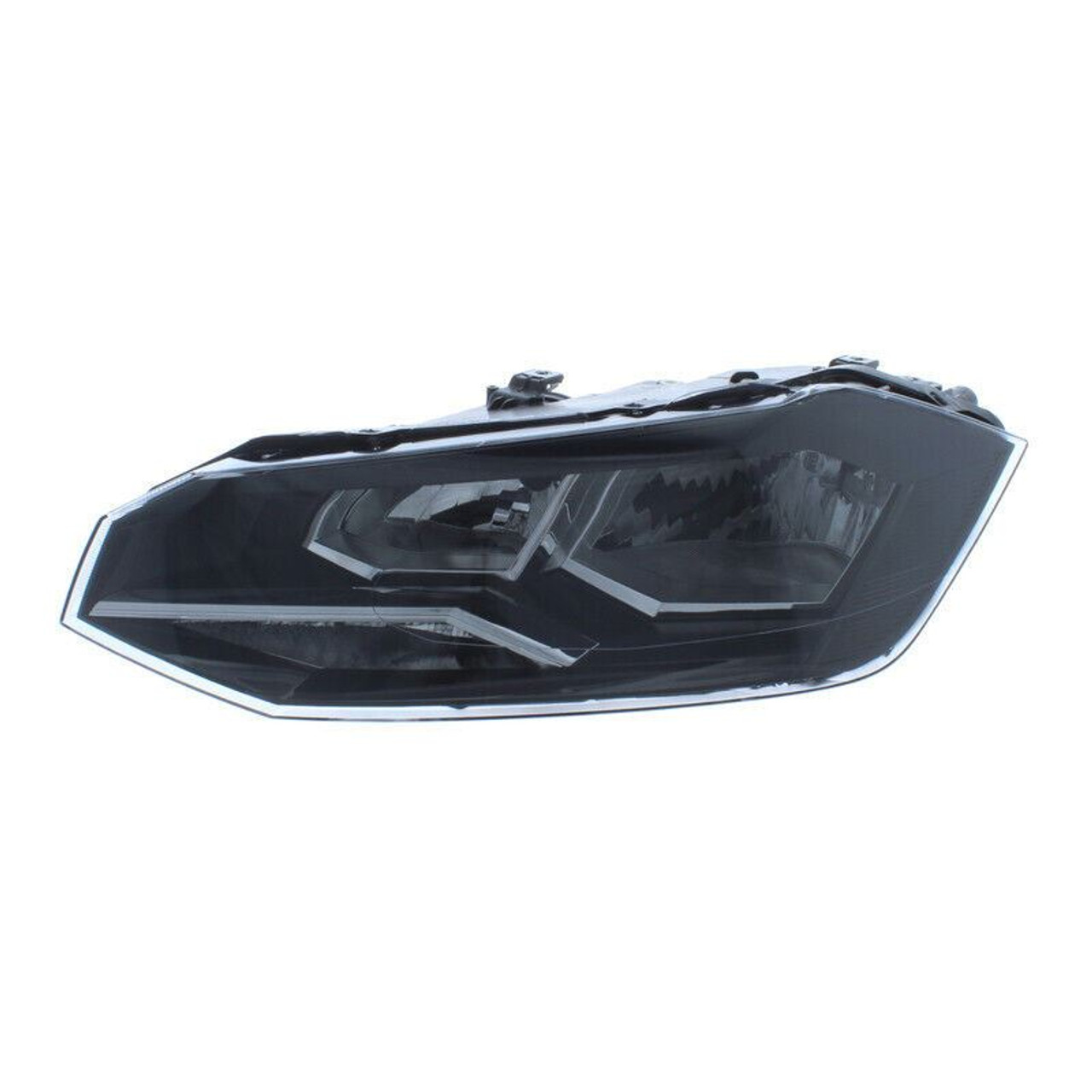 For VW Polo (Excl. GTi) 10/17&gt; Headlight Black INNER W/MTR left side
