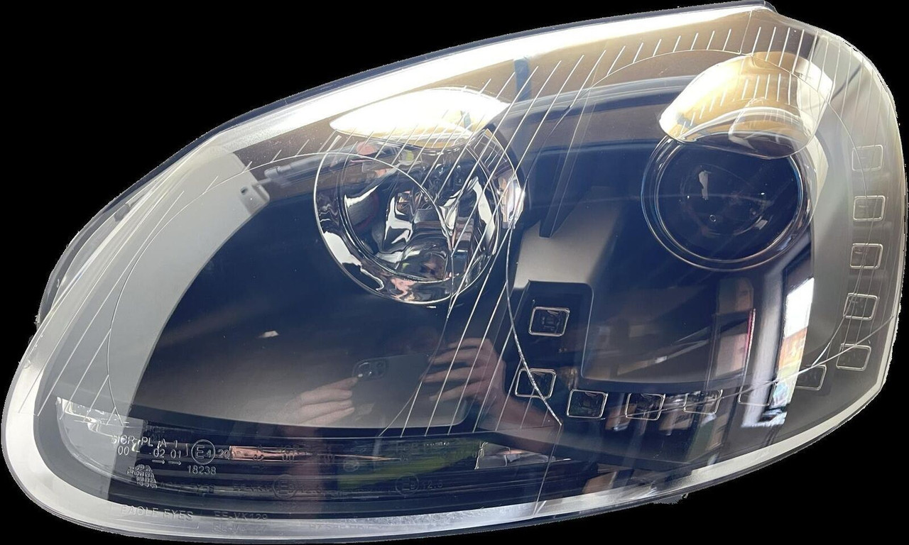 LHD For VW Golf Mk5 V LED DRL Black Projector Headlights Lighting Lamp