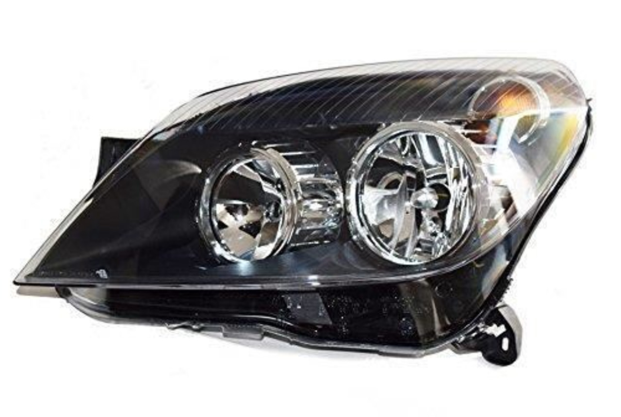 LHD Left Side NS Headlight Headlamp H1 H7 Black For Opel Astra H 05-10