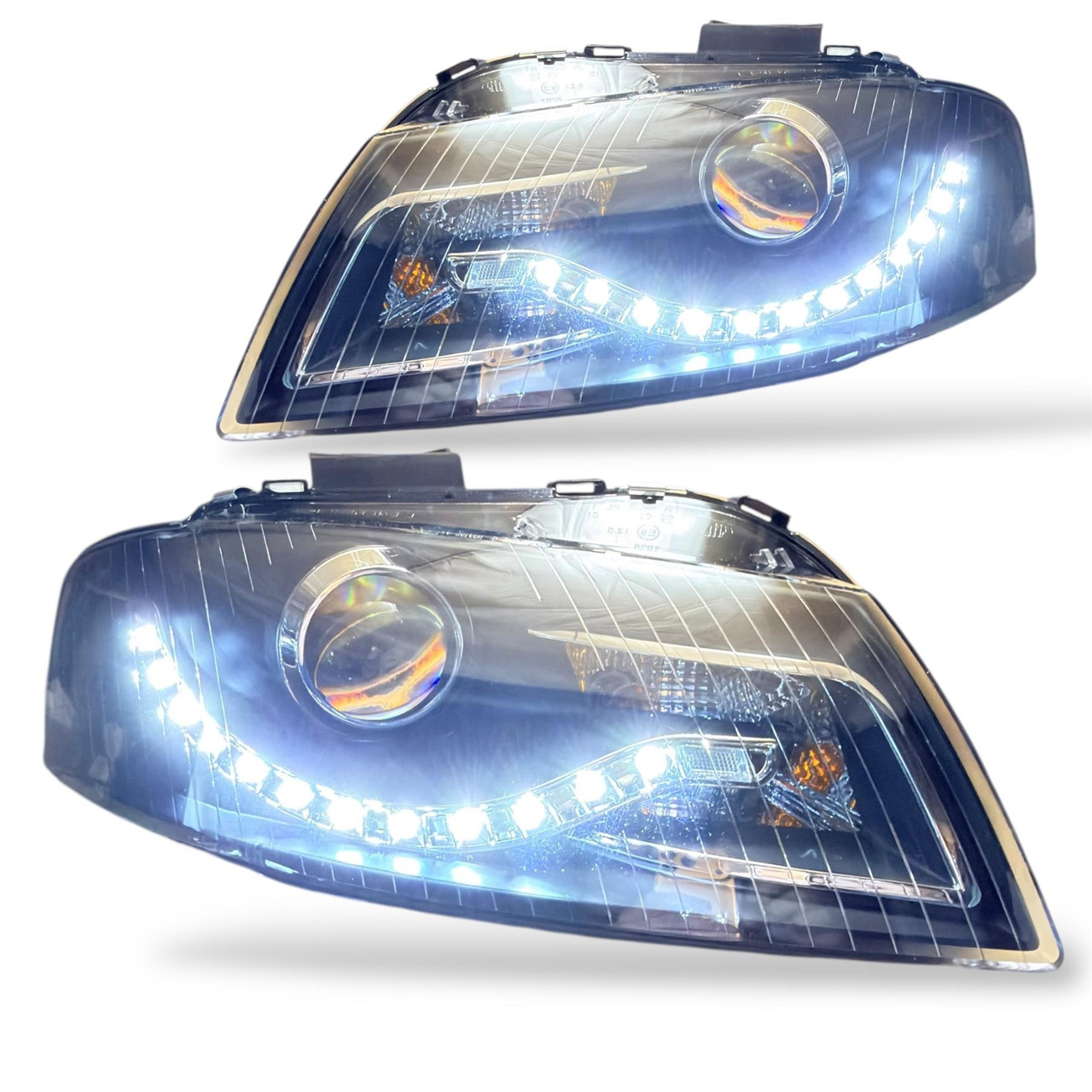 Eagle Eyes Rhd Projector Headlights LED DRL Black For Audi A3 2003-2008 8P