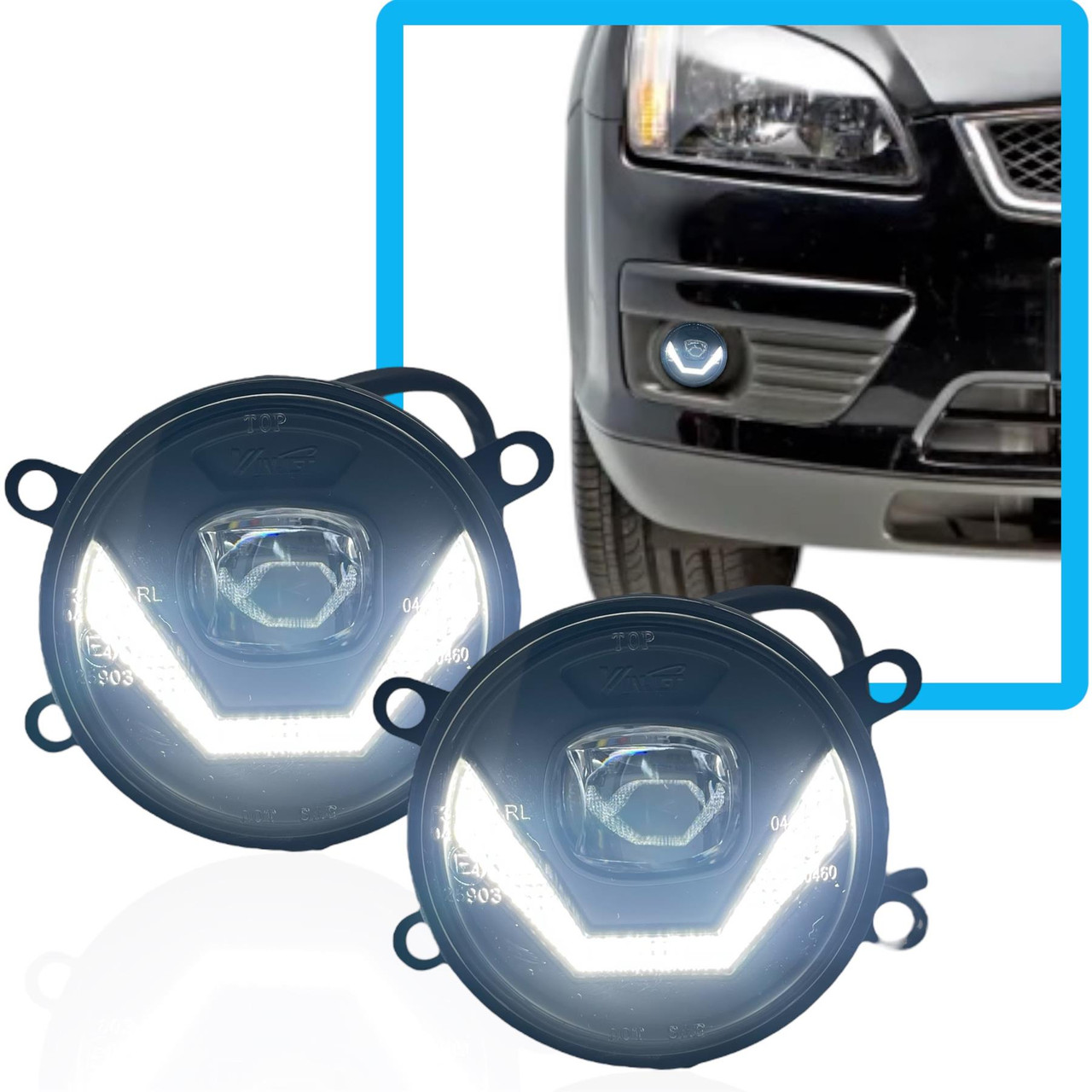 FORD VAUXHALL For Citroen PEUGEOT FOG &amp; DRL LAMP (LED) (PAIR)