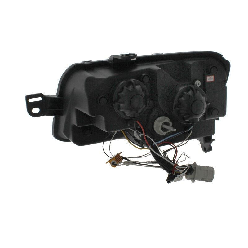 For Fiat Panda 03-09 Angel Eye Headlights Black LED DRL Pair RHD