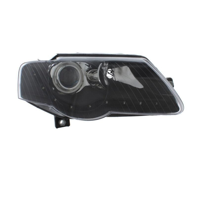 For VW Passat 6/05-3/11 Headlight Black INNER (Incl. Black LED DRL) (PAIR)