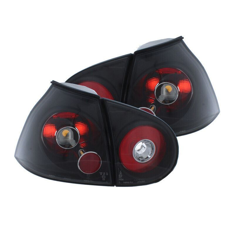 For VW Golf HATCH 11/03-6/09 OUTER &amp; INNER Back rear tai lights Black/RED (PAIR