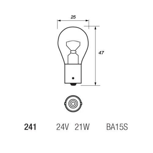 10 X 24V BA15S P21W 241 382 Brake Tail Reverse Fog trade pack