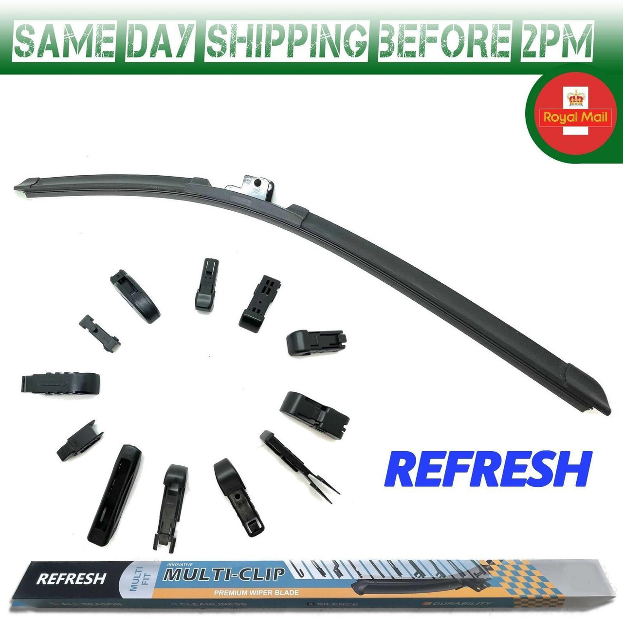 Refresh Aero-D Flat Wiper Blade Windscreen Multi Fitting 28"