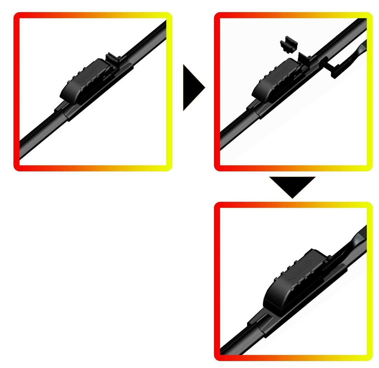Pair Refresh Aero-D Flat Front Windscreen Wiper Blades Set 23" 15" Multi Fit