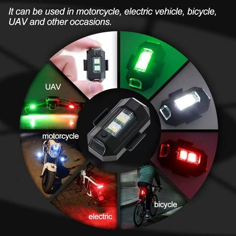 6g strobe pulse led flash signal light USB for drone bike helmet