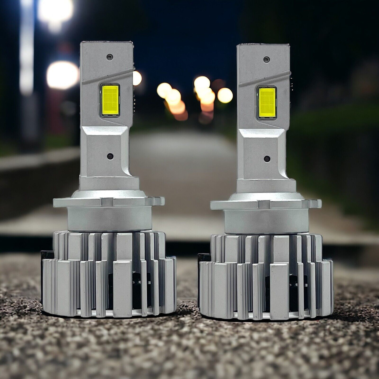 Pair Litesync D2S D2R LED headlight bulbs to replace xenon HID 13000lm