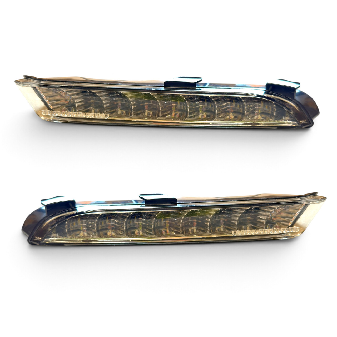 LED White DRL + Indicator set clear chrome for VW Scirocco FL 2014-17