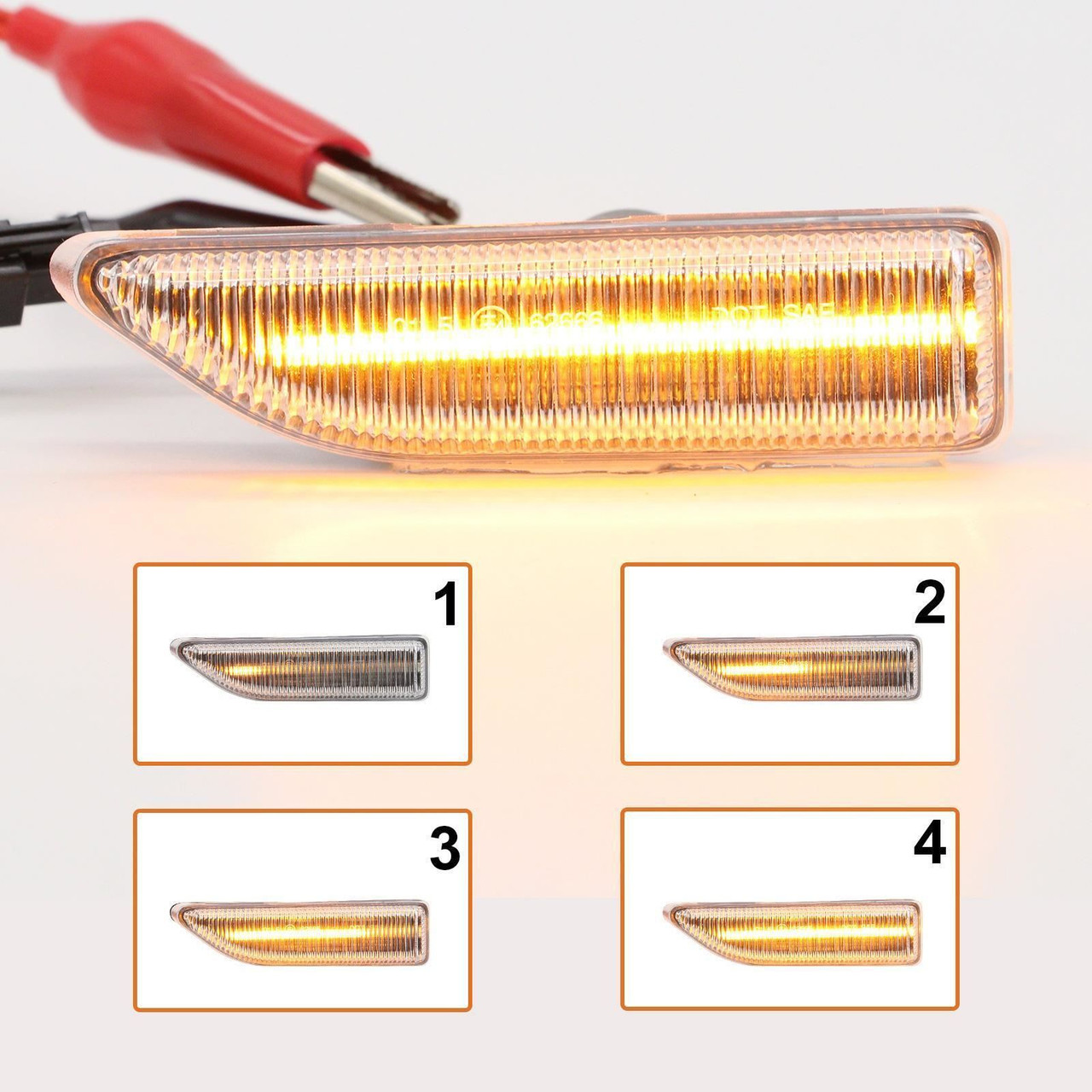 LED Side Marker / Repeaters lights Clear For Mini Countryman F60 2017-