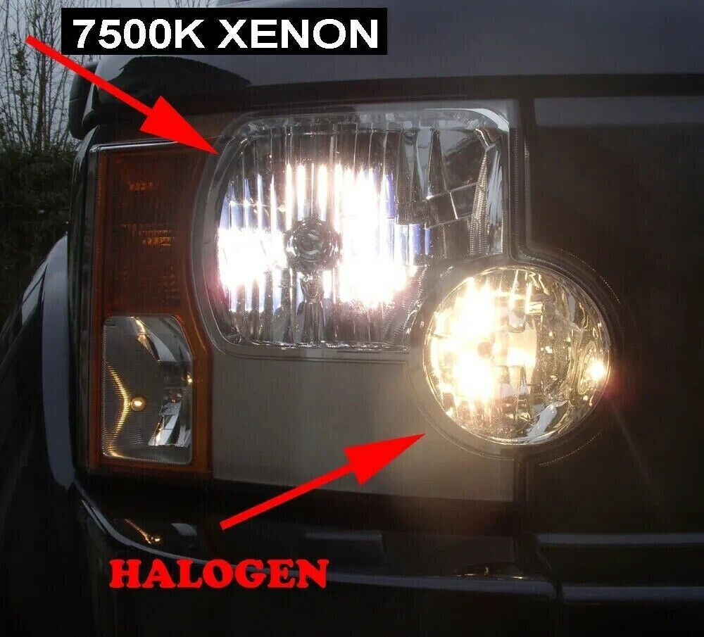 Pair 881 H27W 7500K xenon fog light bulbs 27w superwhite blue glass