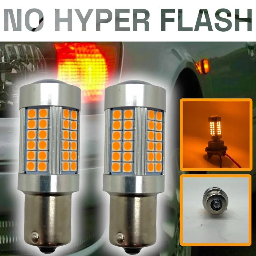 2 x 382 P21w BA15s amber indicator bulbs canbus error free no hyper flash