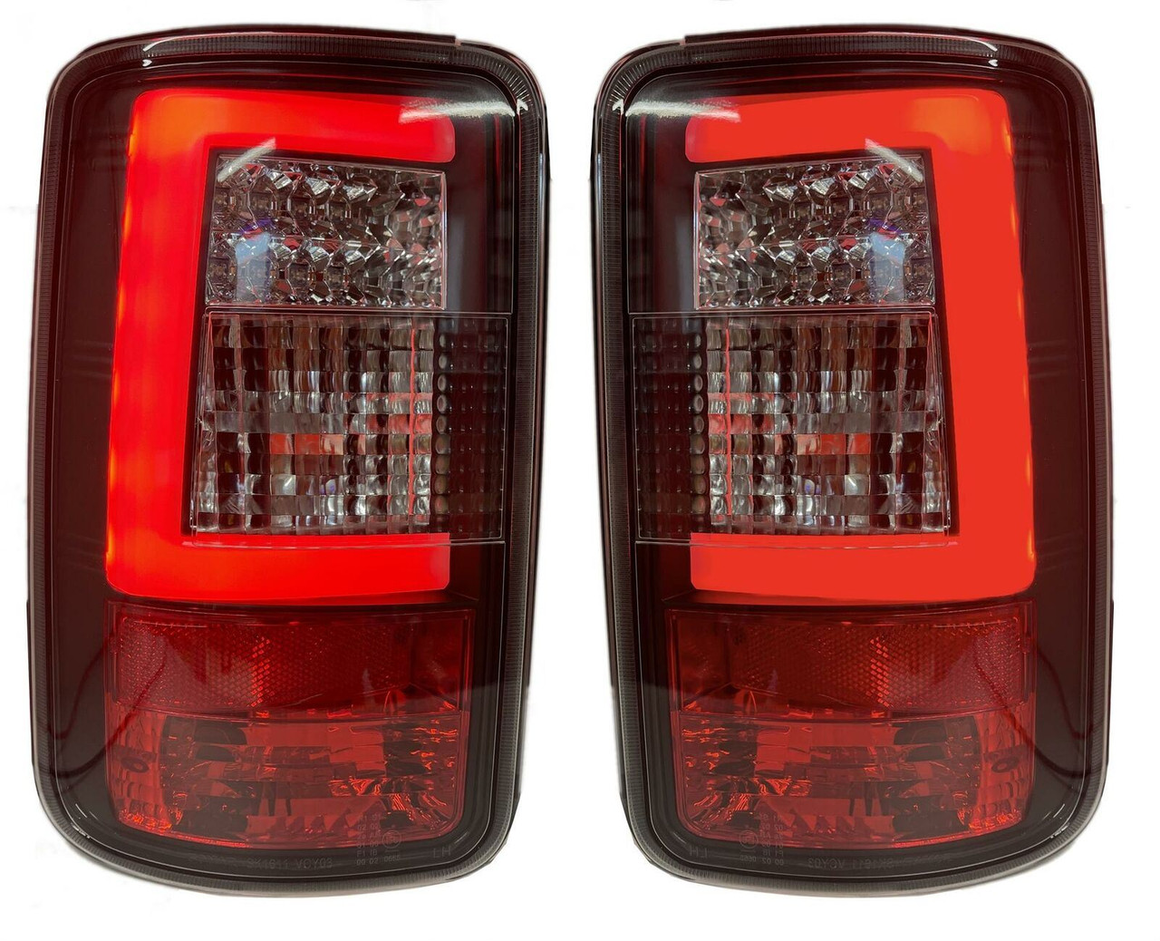 Smoked LED back rear tail lights pair Fits VW Caddy van 2004-15
